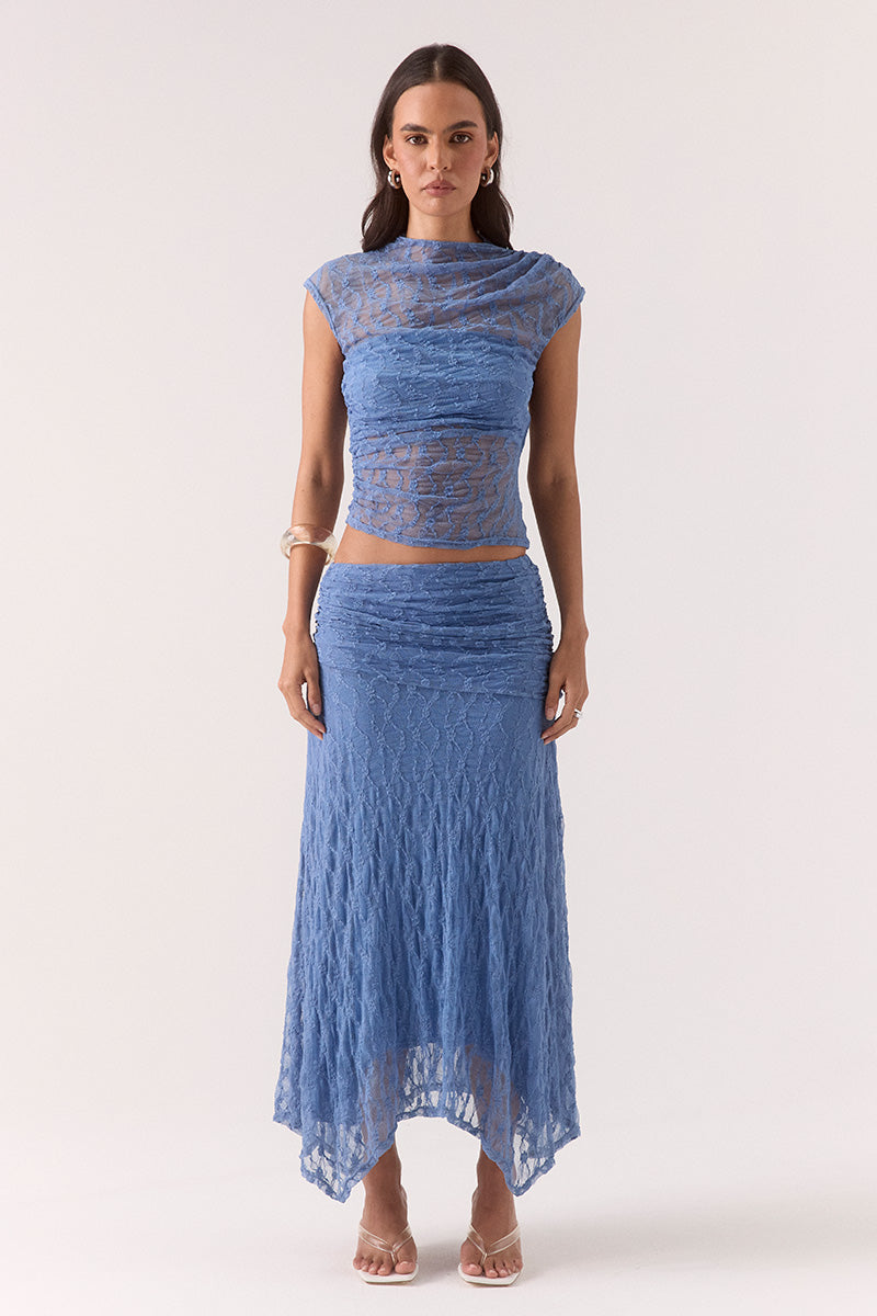 LOWRI SKIRT - SLATE BLUE
