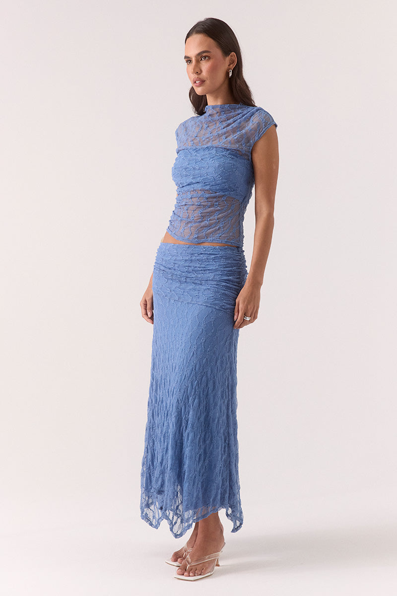 LOWRI SKIRT - SLATE BLUE