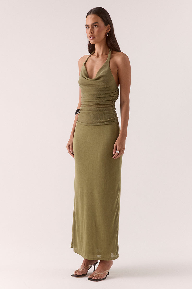 ZEYA DRESS - SOFT KHAKI
