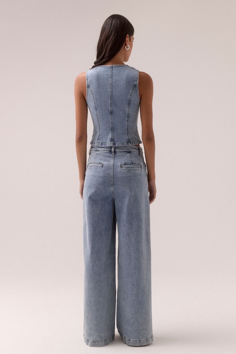 ETCH DENIM BODICE - HERITAGE BLUE