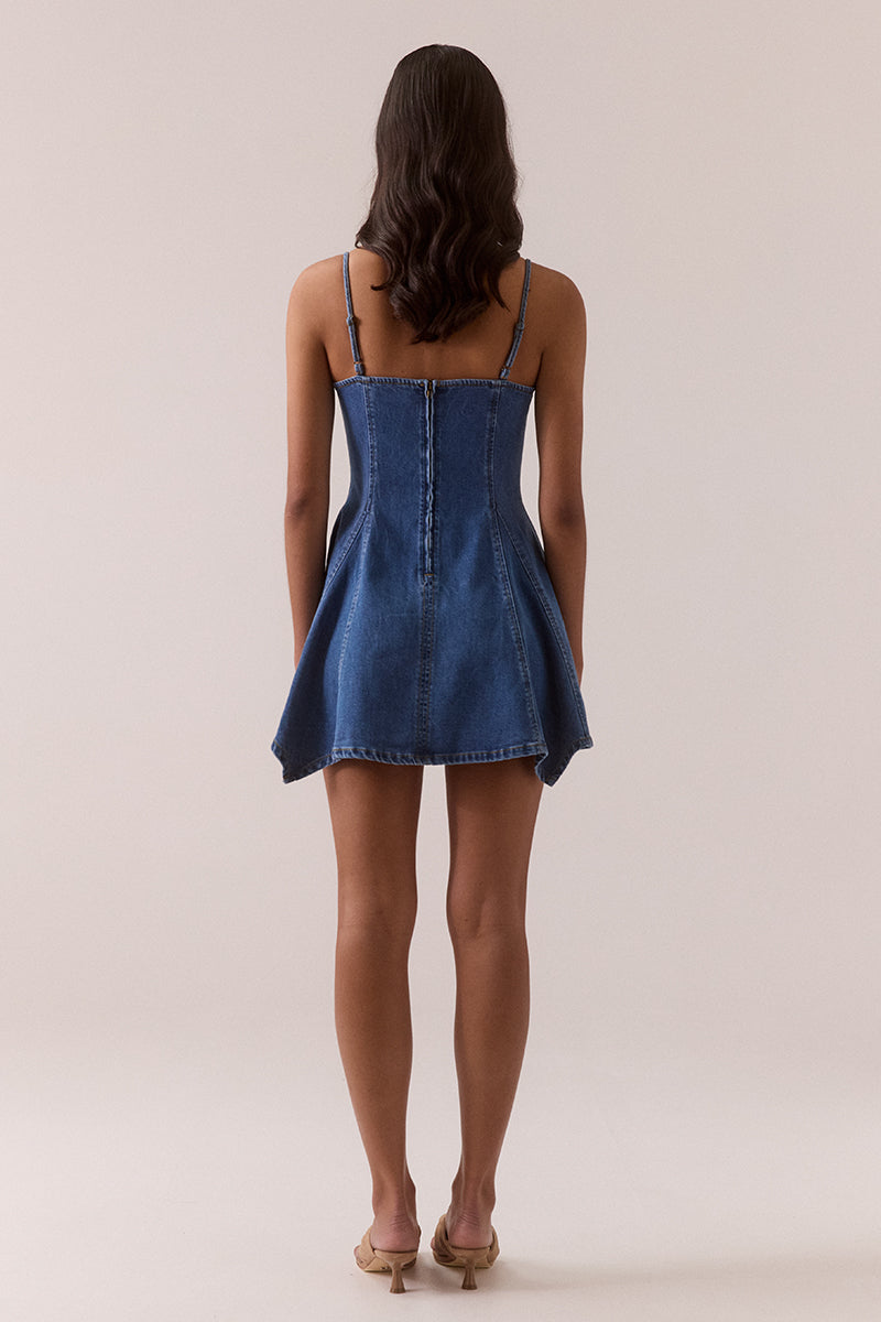 sovere denim dress Etch Denim Mini Dress