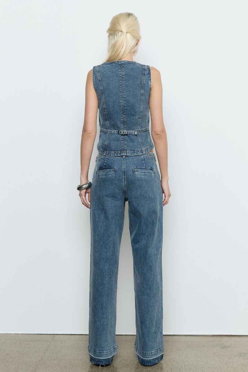 DAWN DENIM BODICE - VINTAGE BLUE