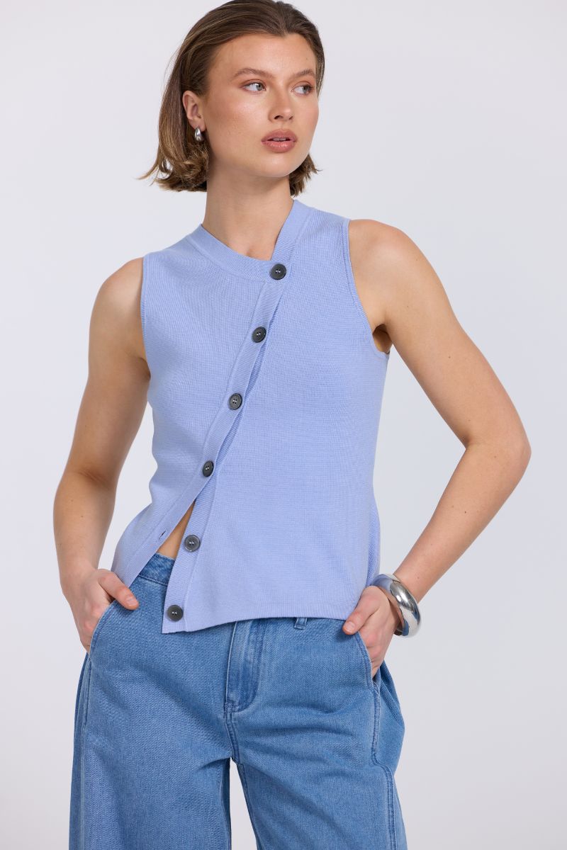 ASTRID KNIT TOP - PACIFIC