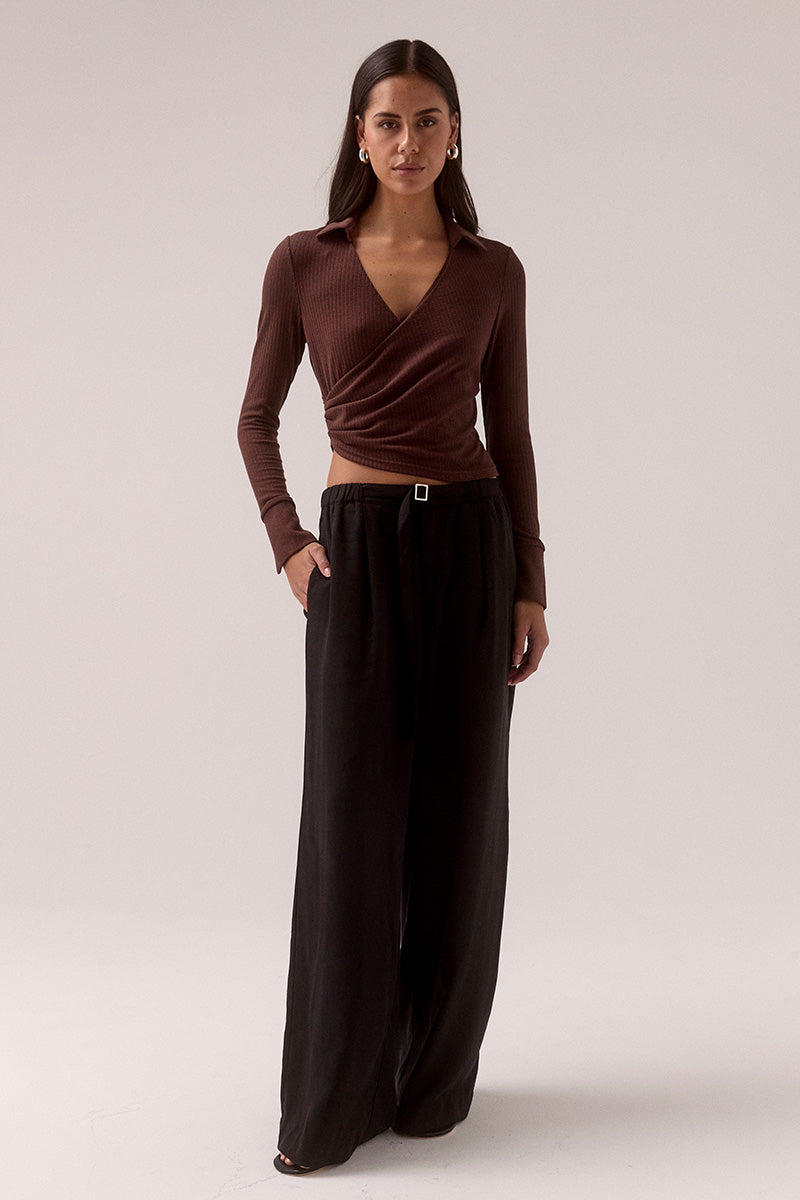 EMILE TOP - CHOCOLATE