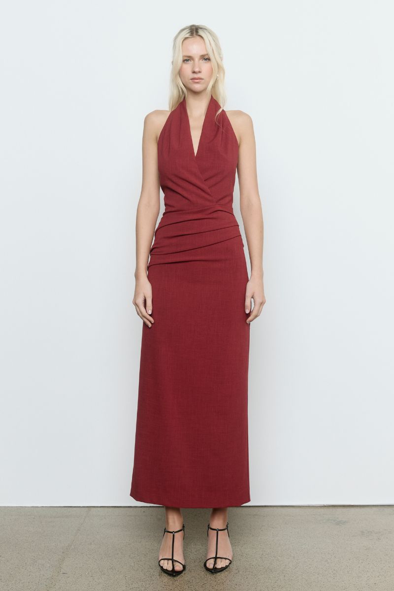 PRIYA DRESS - CRANBERRY