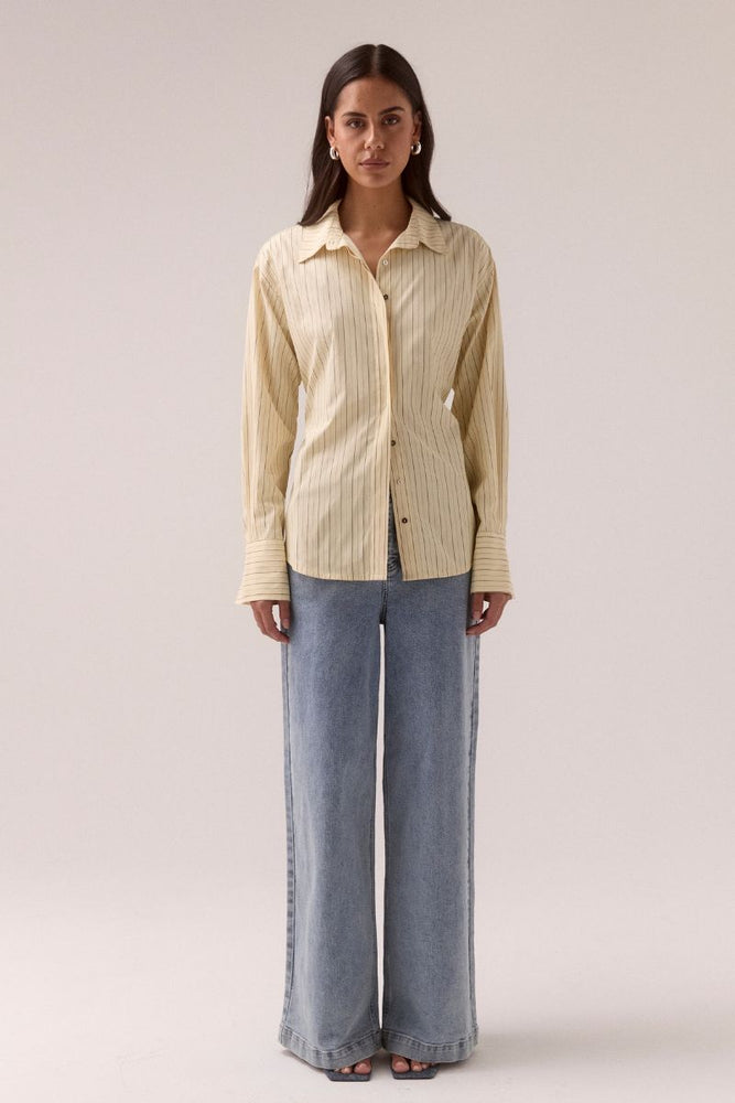 BRYNN SHIRT - LEMONADE STRIPE