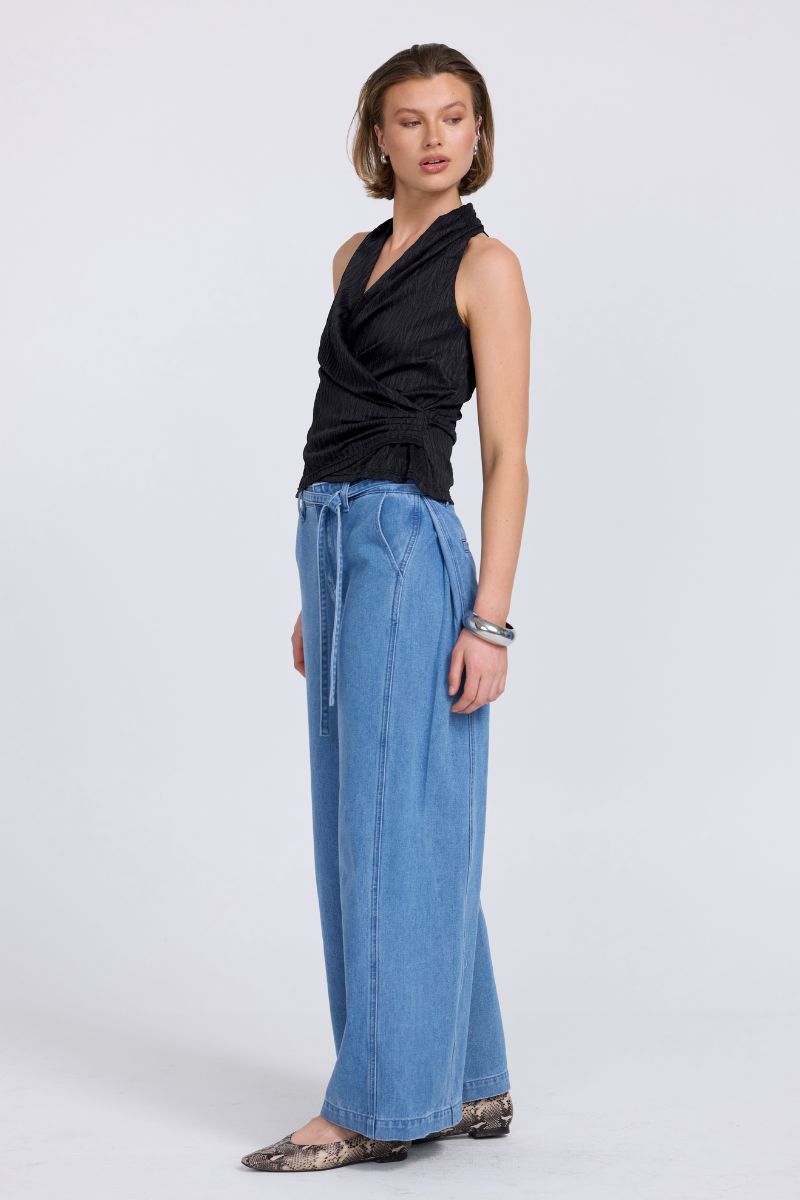 NOSTALGIA MESH TOP - BLACK