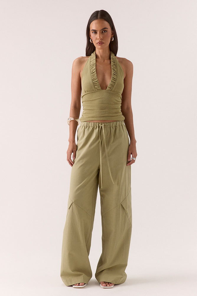 ALORA TOP - SOFT OLIVE