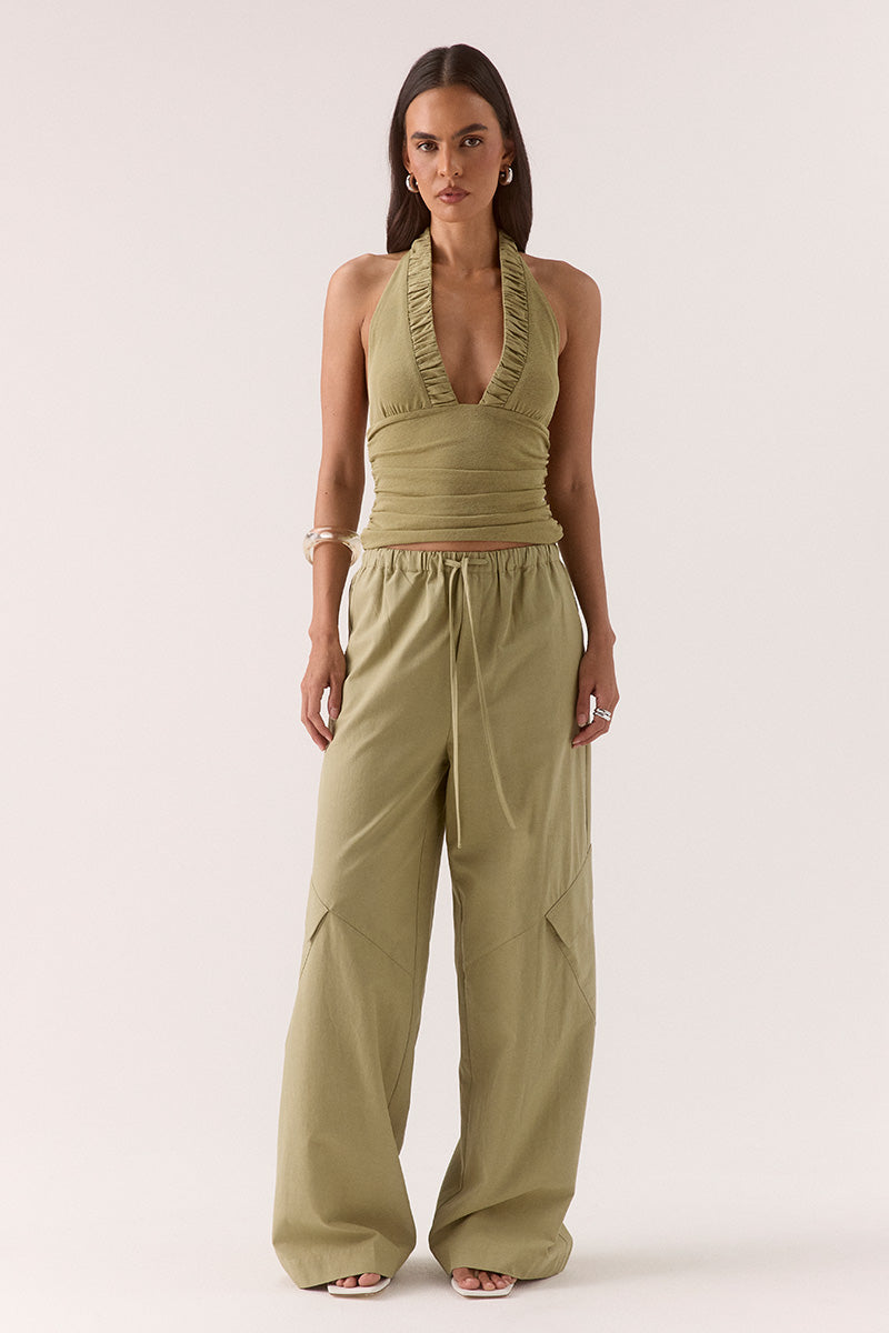 ALORA TOP - SOFT OLIVE