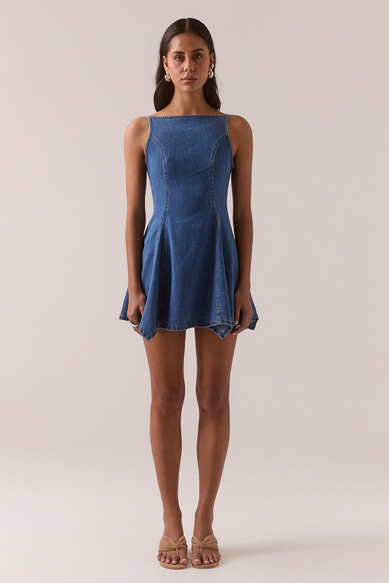 ELODIE MINI DRESS - CLASSIC BLUE