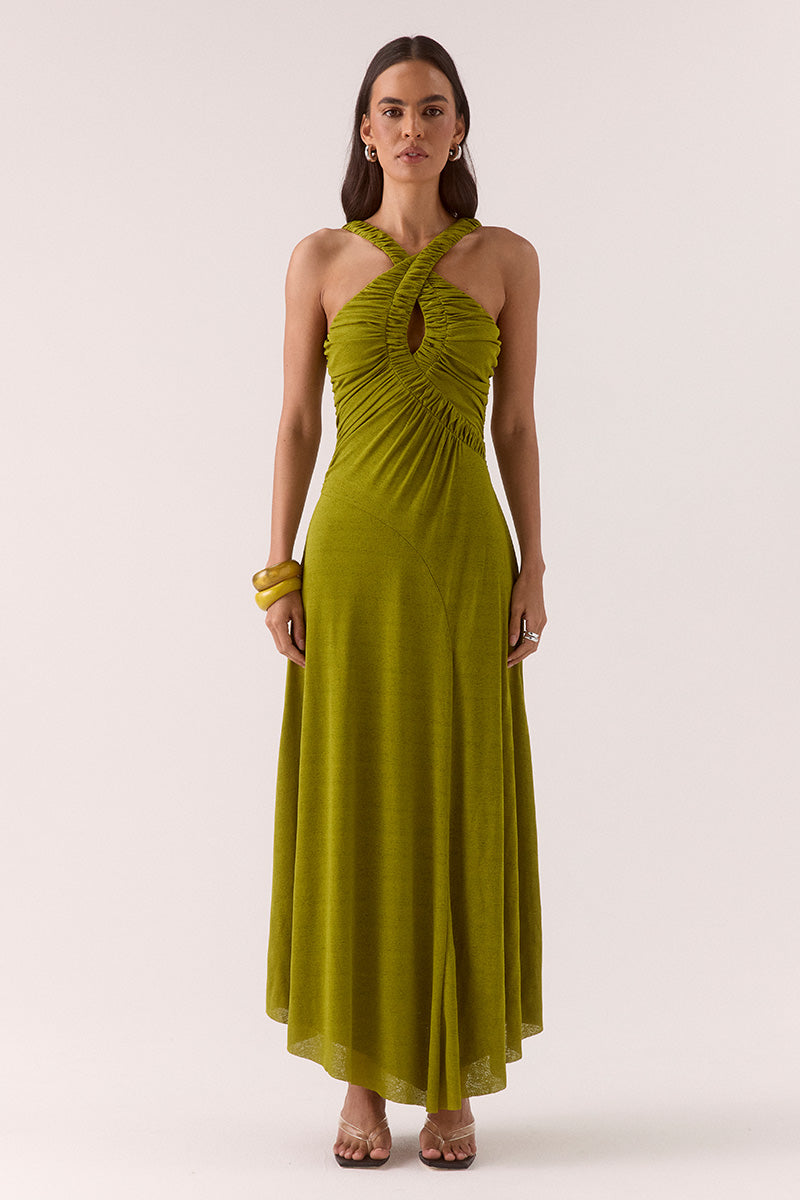 ALORA MIDI DRESS - VERDE