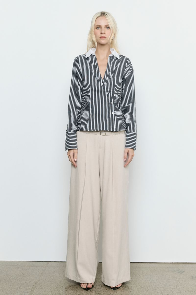 LAIA SHIRT - BLACK STRIPE