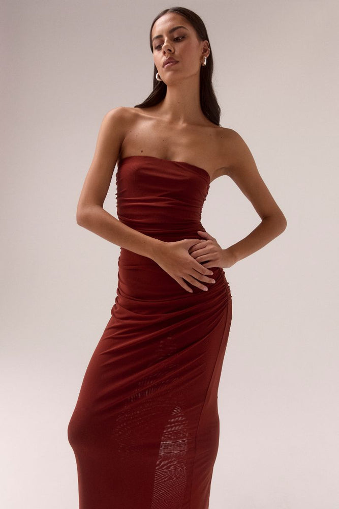 MYRIAD BOLERO DRESS - CINNAMON