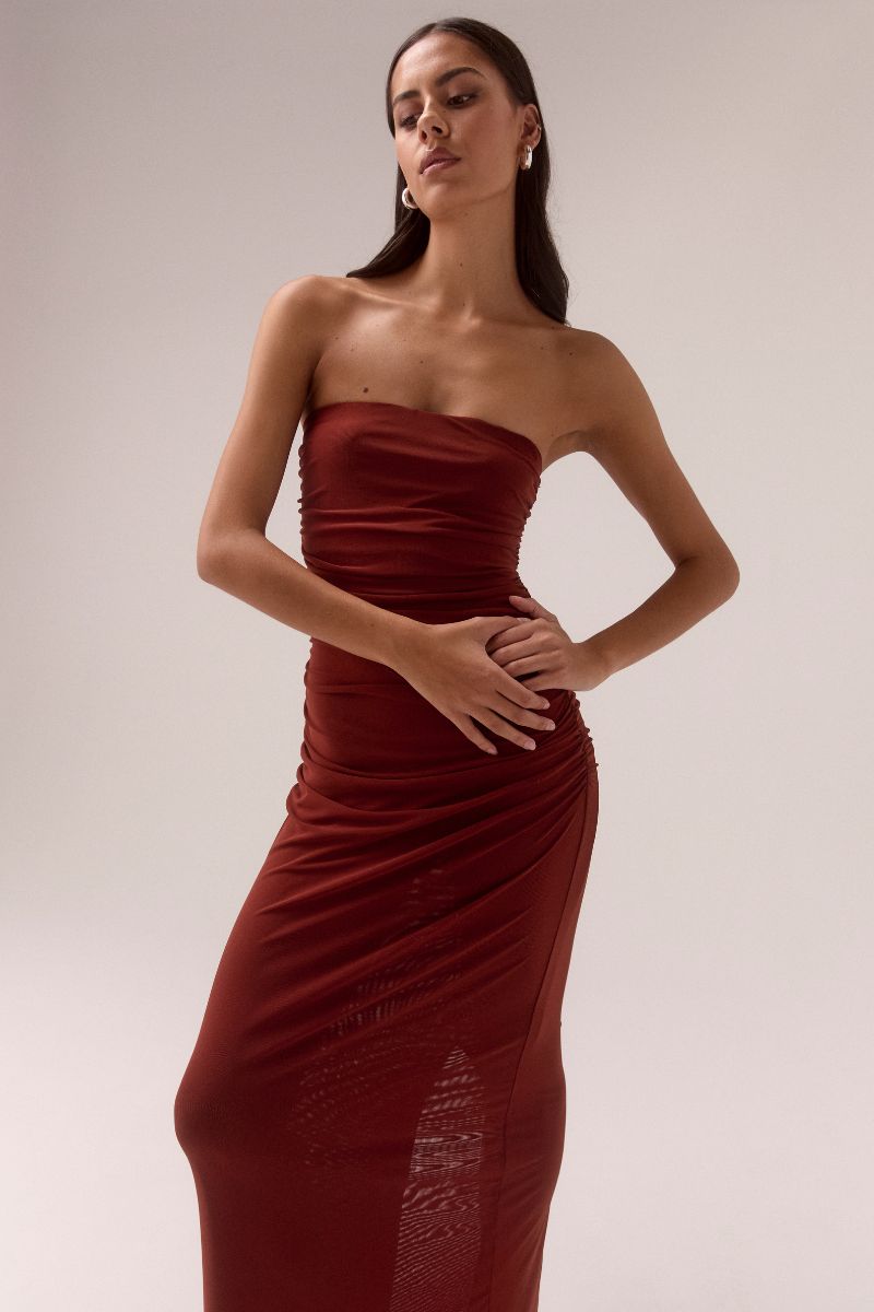 MYRIAD BOLERO DRESS - CINNAMON