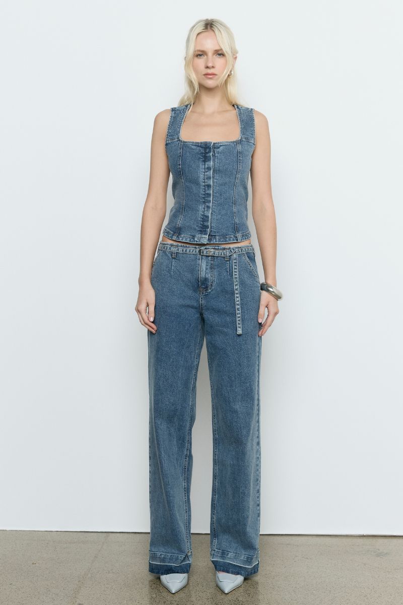 DAWN DENIM PANT - VINTAGE BLUE