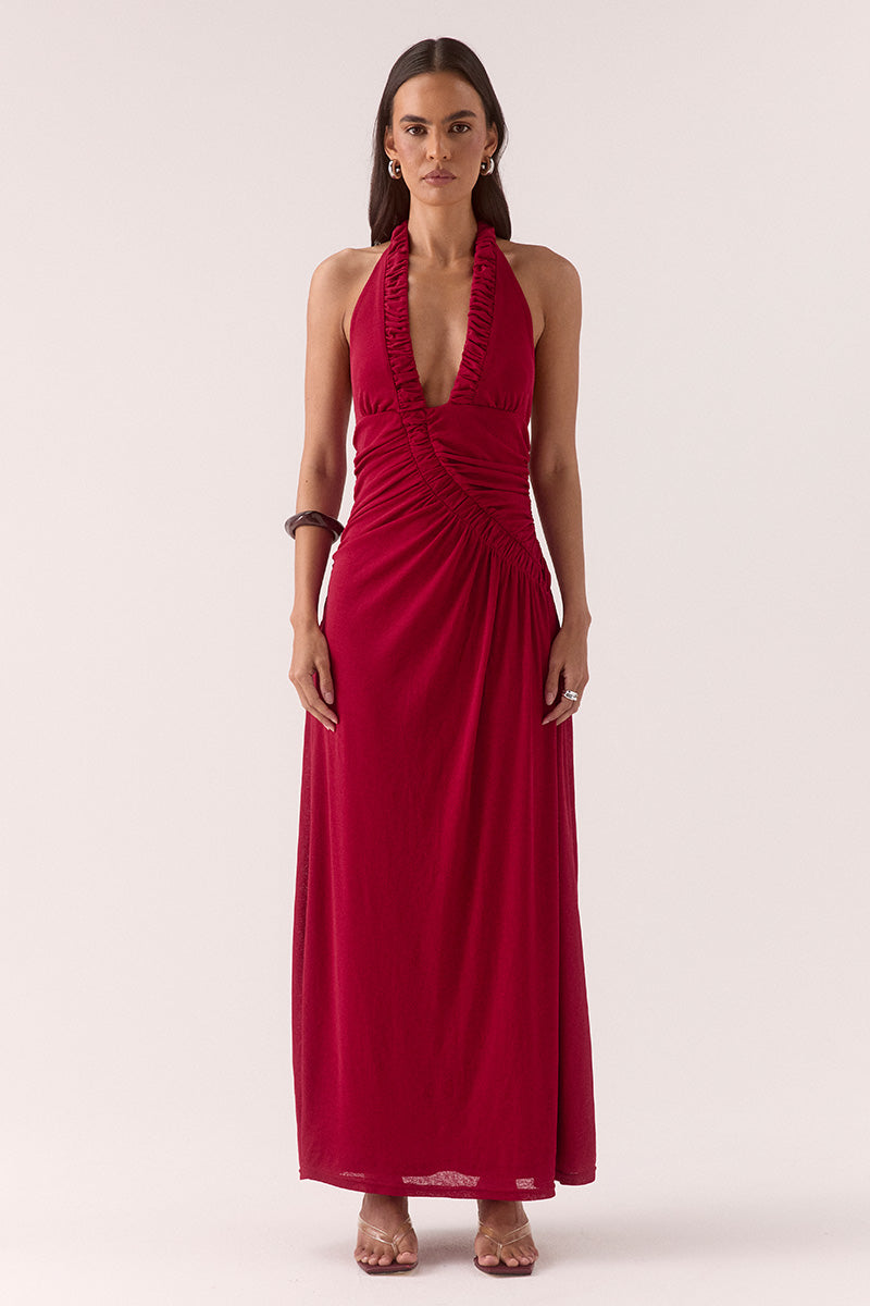 ALORA MAXI DRESS - RASPBERRY