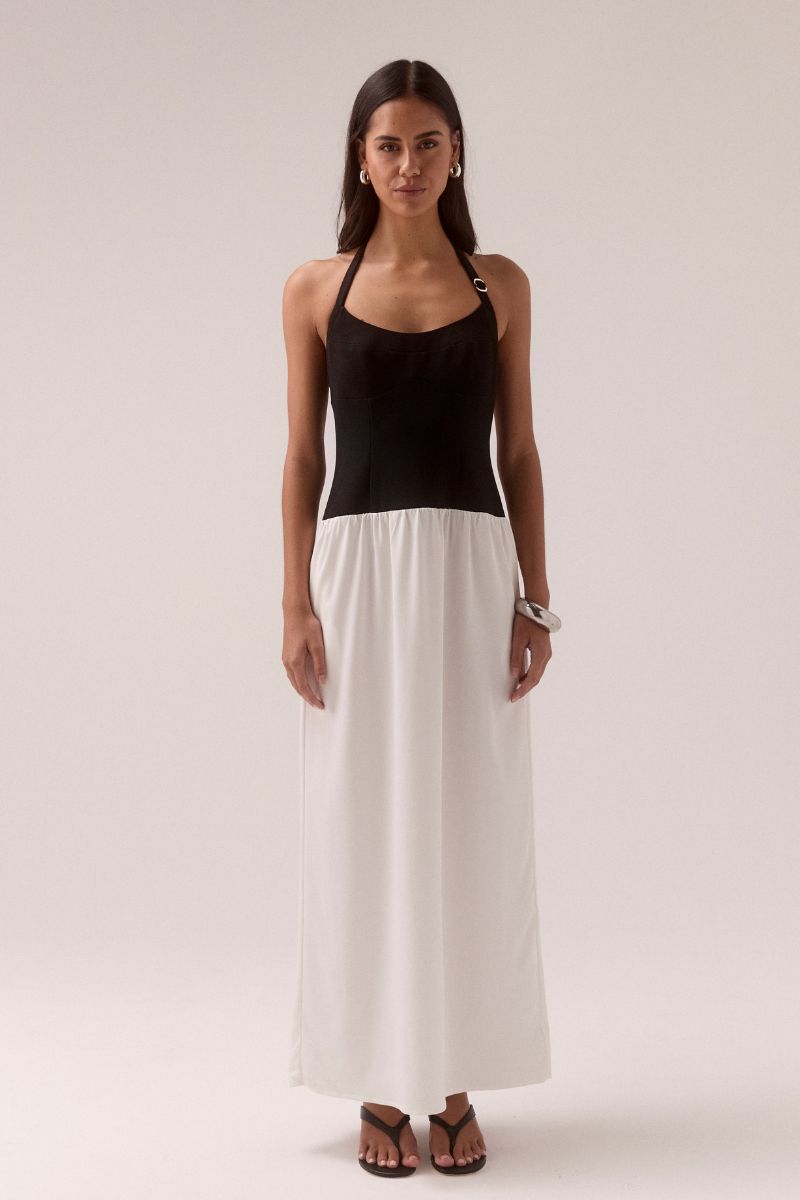 DEMI DRESS - BLACK/CHALK