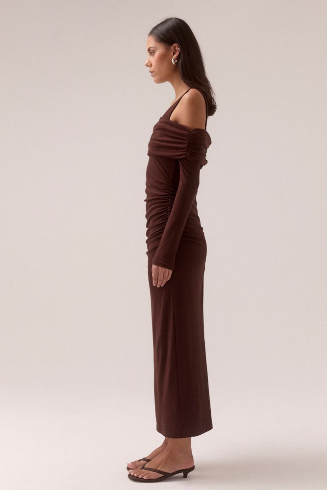 
                      
                        ELAIAN LONG-SLEEVE DRESS - RAISIN
                      
                    