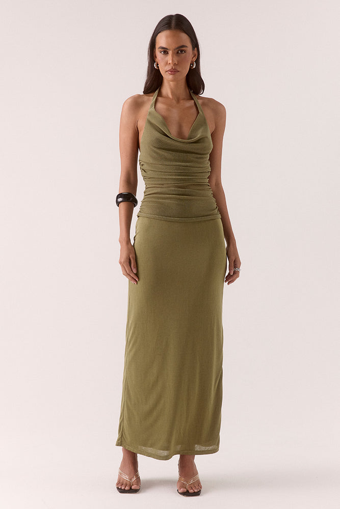 ZEYA DRESS - SOFT KHAKI