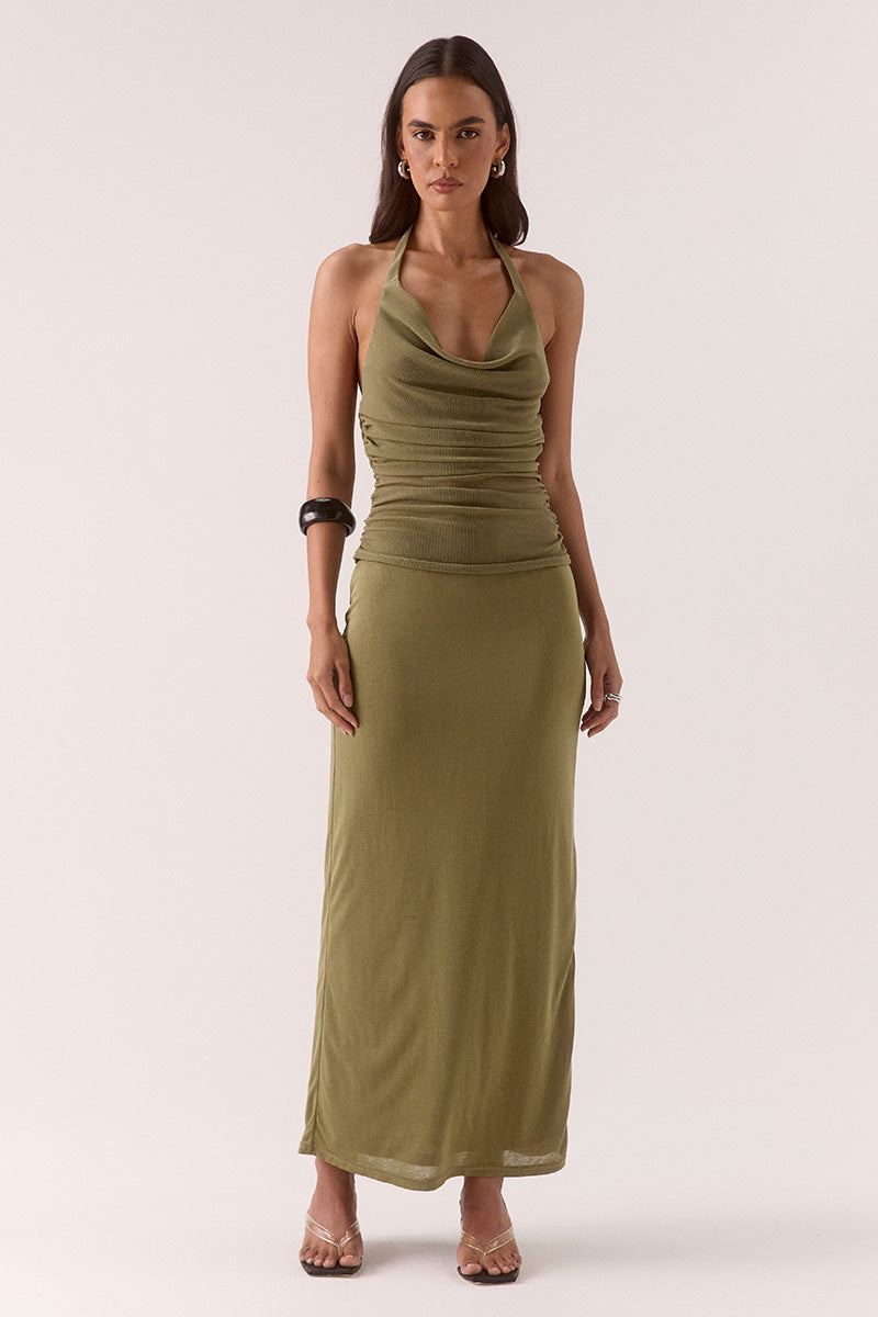 ZEYA DRESS - SOFT KHAKI