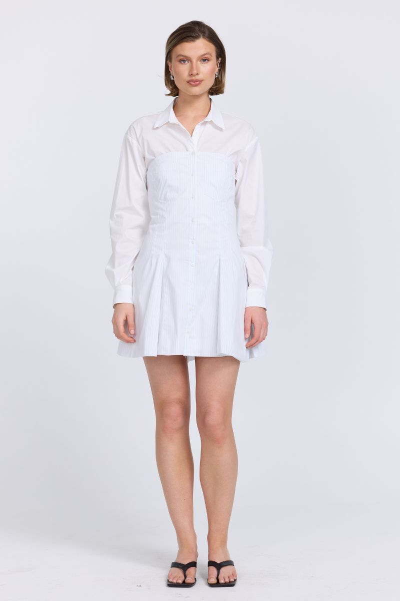 PERPETUAL SHIRT DRESS - WHITE