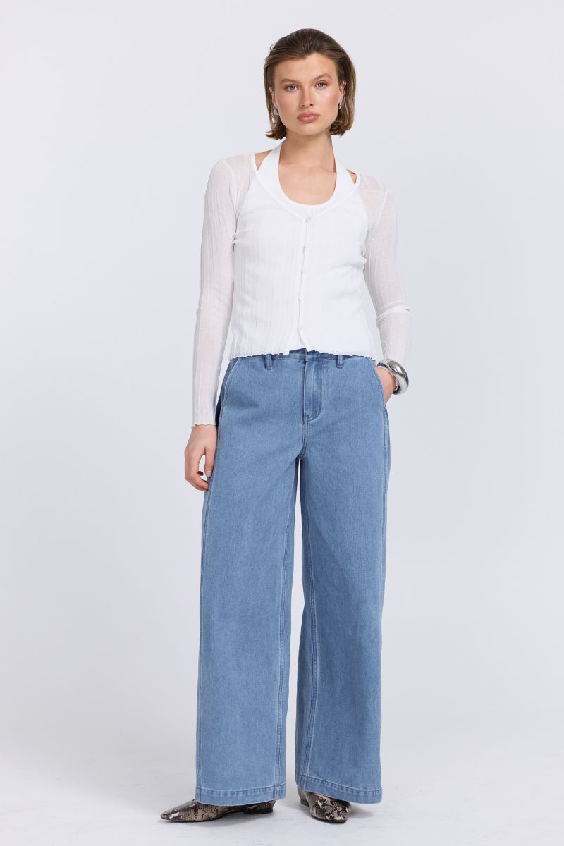 DUALITY KNIT CARDI SET - OFF WHITE