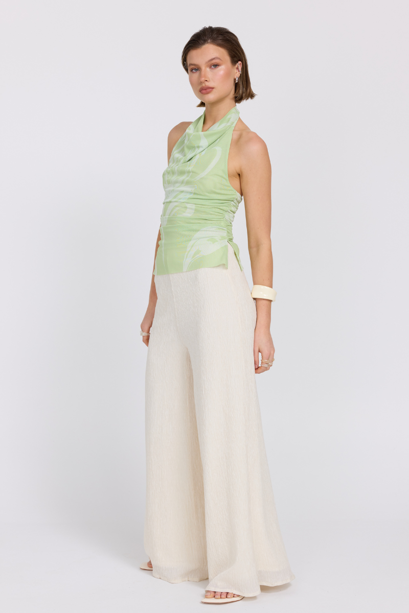 FLORA MESH HALTER - ALOE