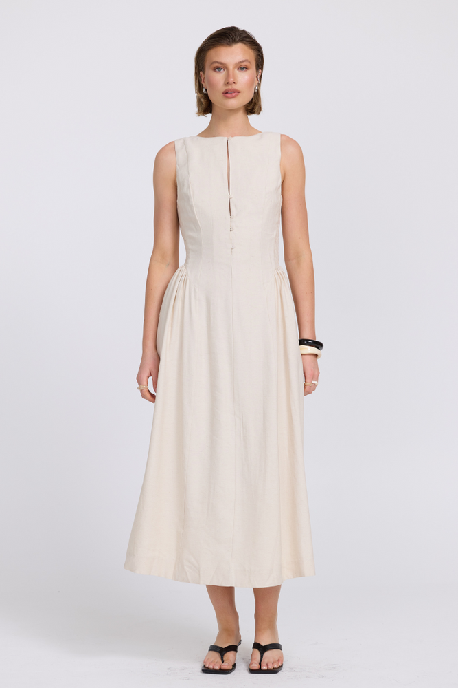 
                      
                        EVE SLEEVELESS DRESS -  NEUTRAL
                      
                    