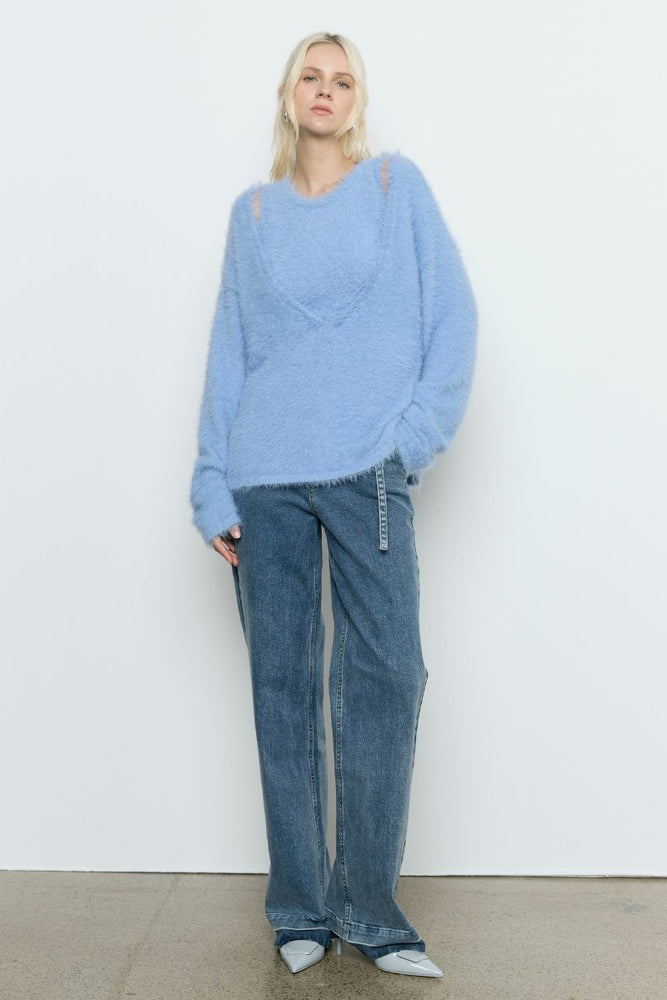 SABADO COMBO KNIT - CORNFLOWER