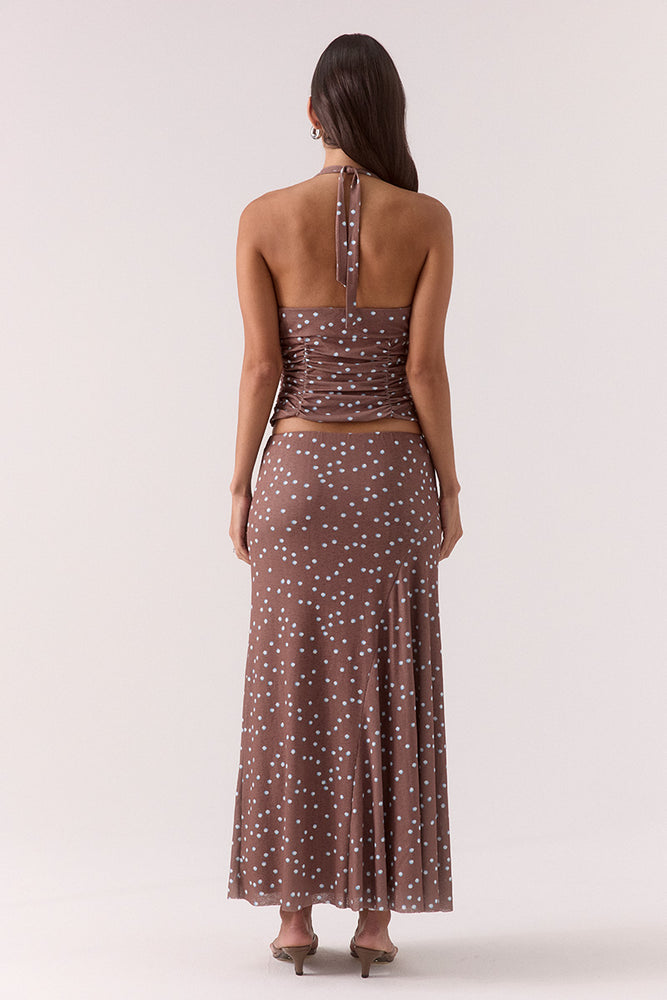 
                      
                        DELILAH SKIRT - MOCHA POLKA DOT
                      
                    