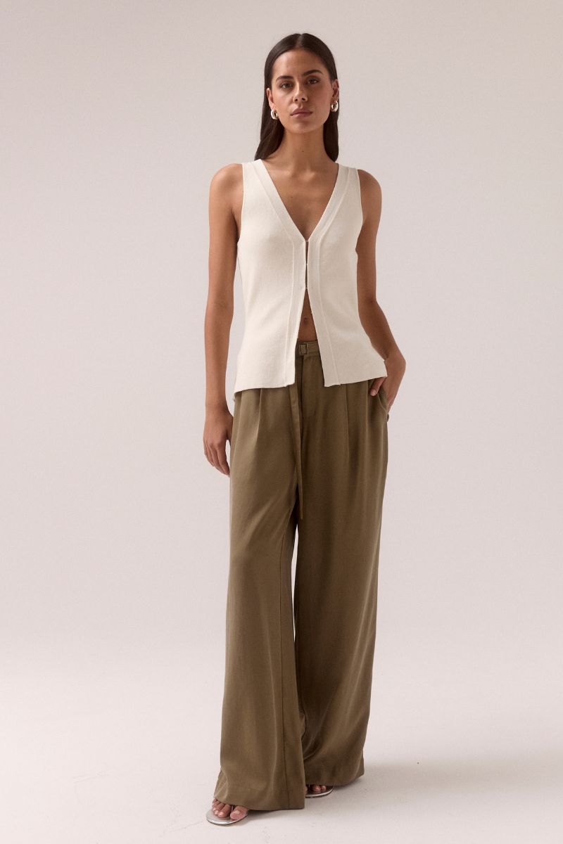SENTIMENT KNIT TOP - CHALK