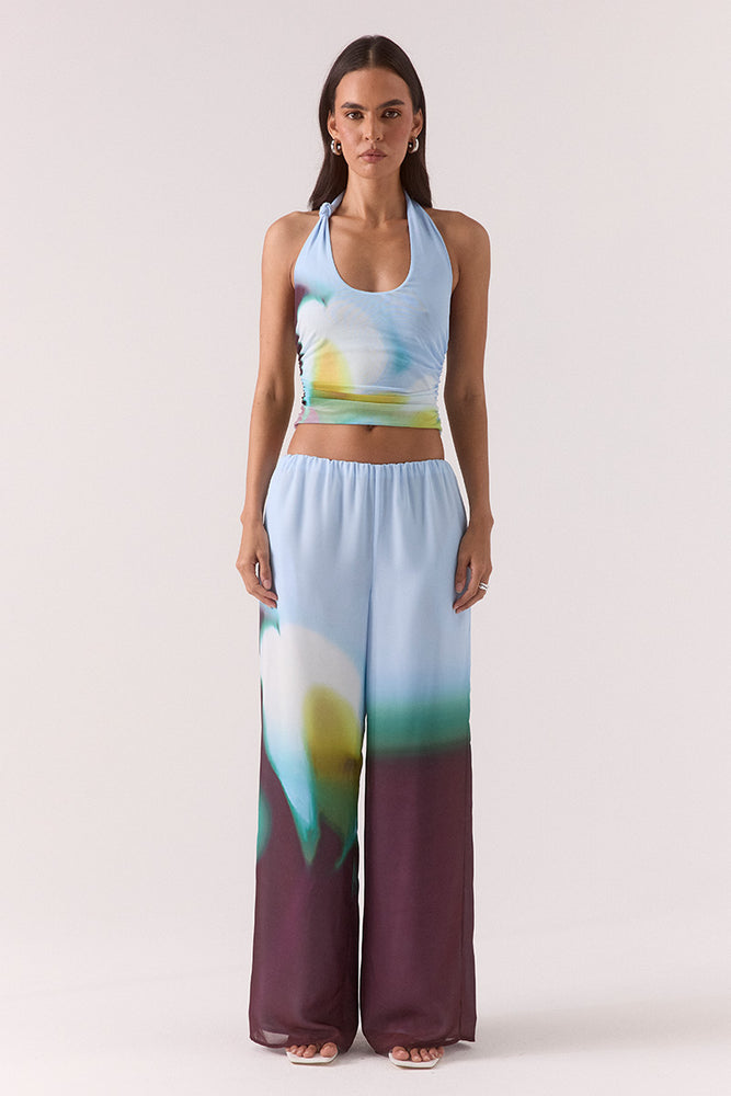 ZINNIA MESH TOP - AZURE