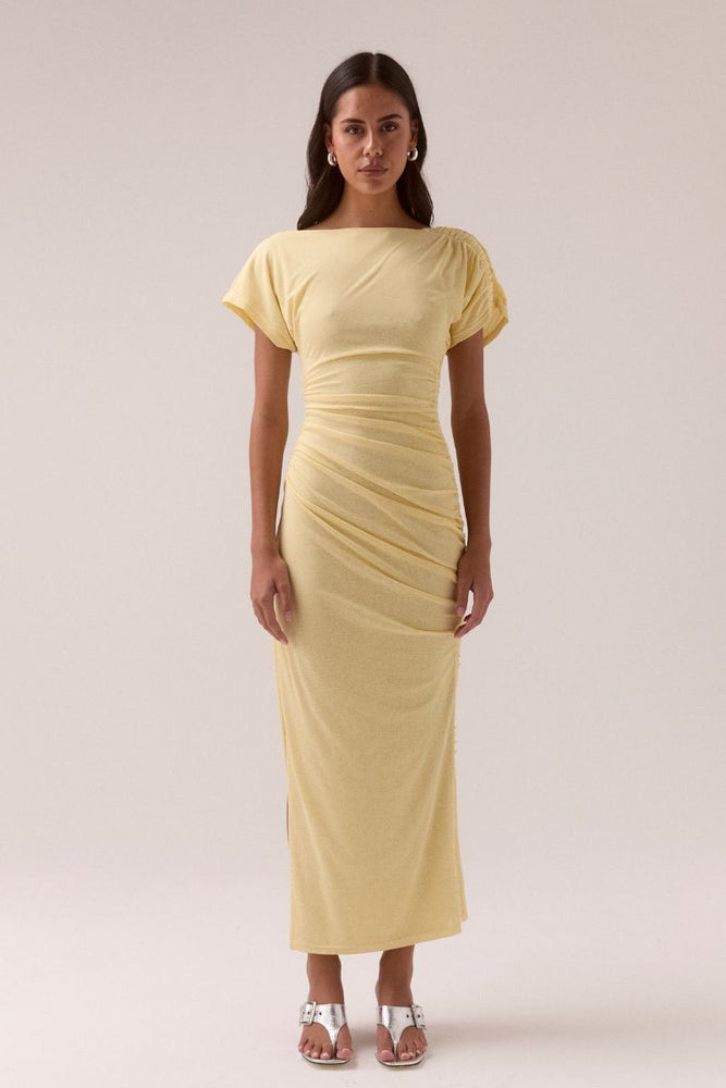RUA OFF SHOULDER DRESS - LEMONADE