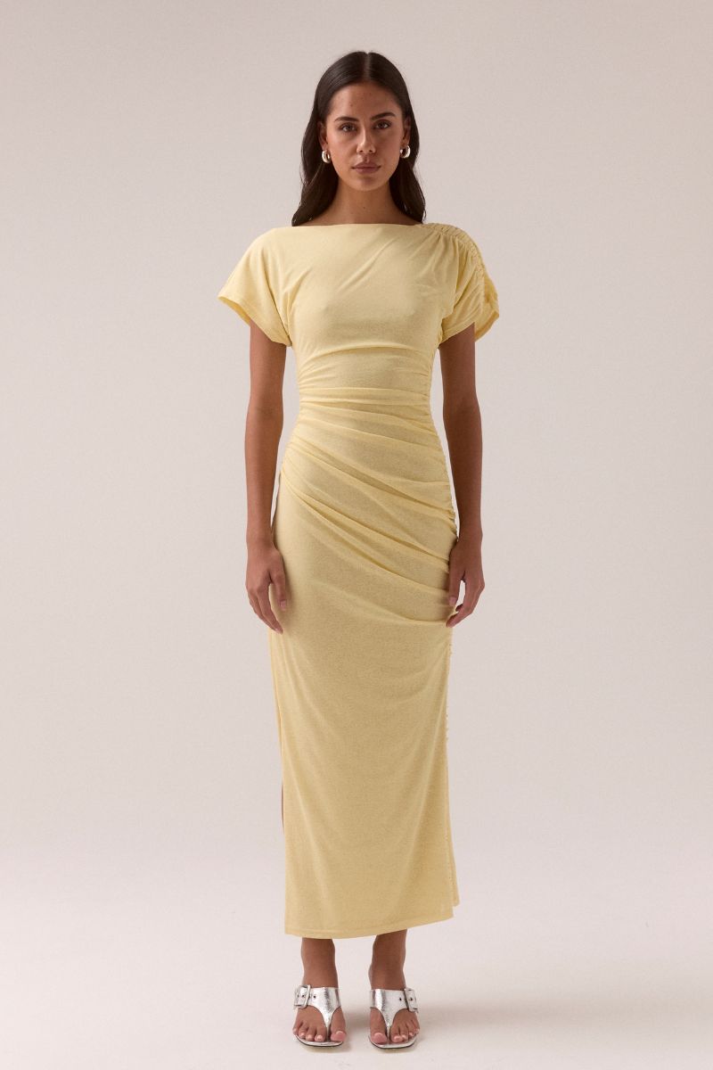 RUA OFF SHOULDER DRESS - LEMONADE