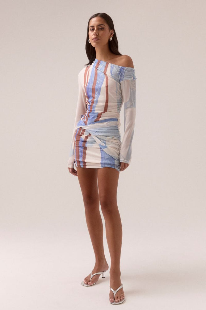
                      
                        HUNTER MESH MINI DRESS - BLUE SPICE
                      
                    