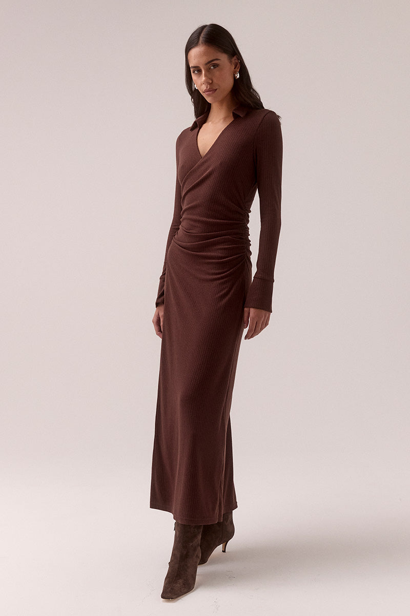EMILE DRESS - CHOCOLATE