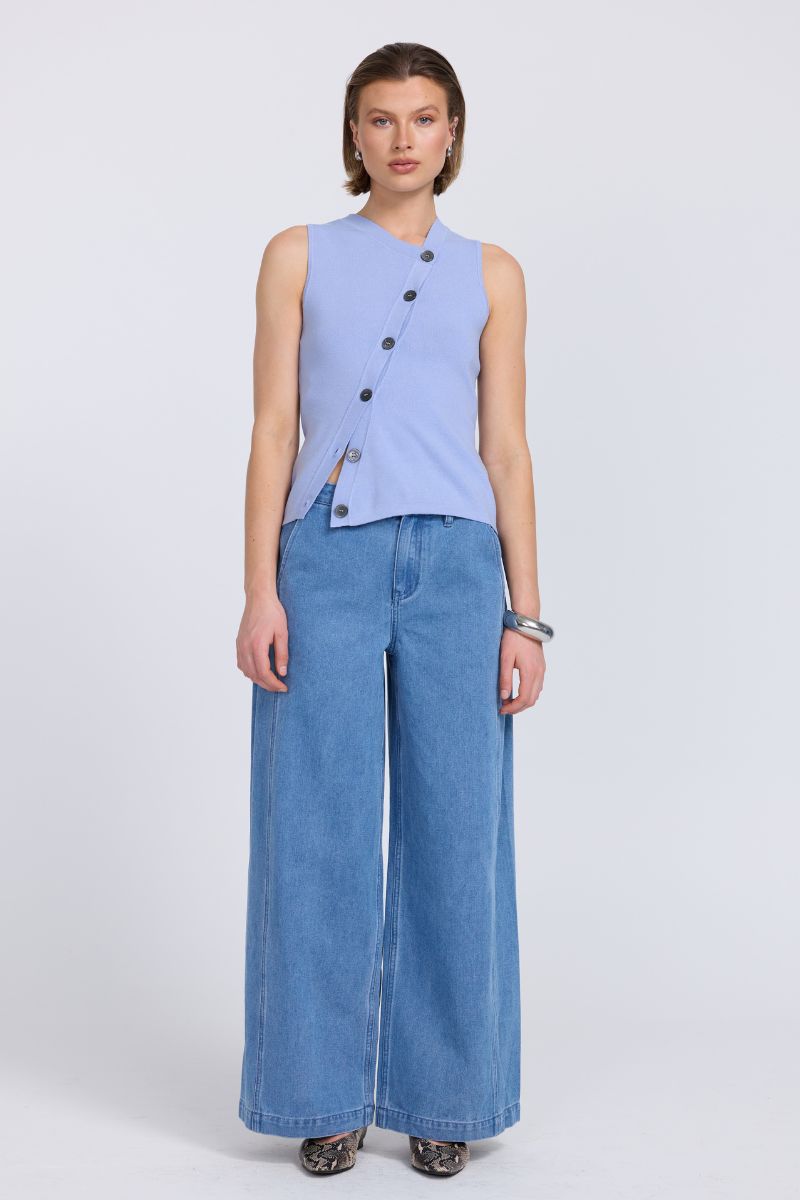 ASTRID KNIT TOP - PACIFIC