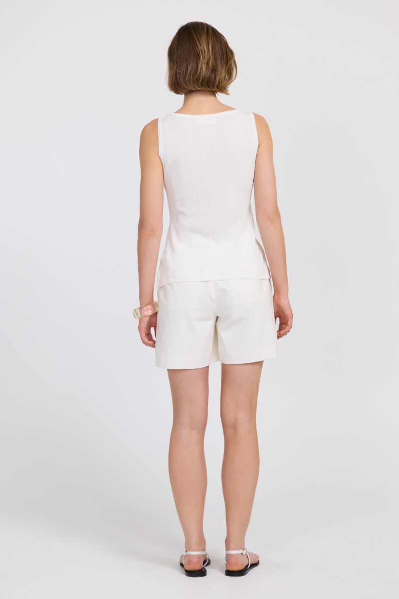 TRANQUIL KNIT TOP - OFF-WHITE