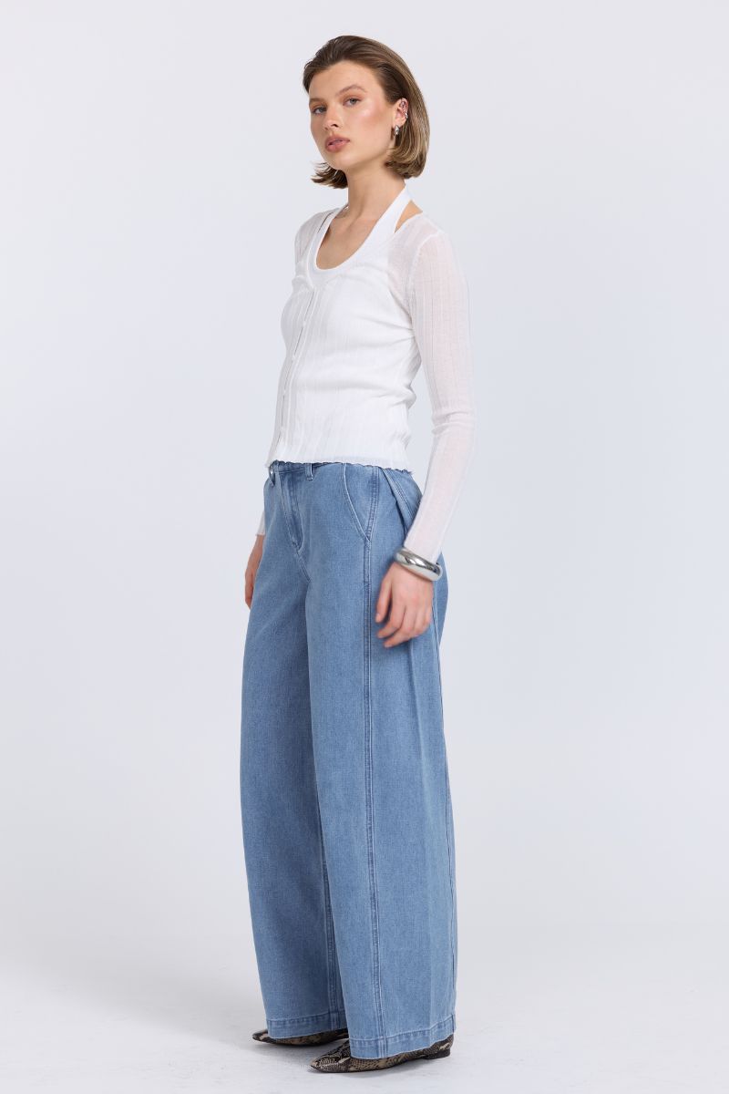 DUALITY KNIT CARDI SET - OFF WHITE