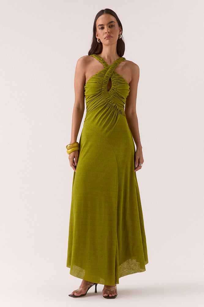 ALORA MIDI DRESS - VERDE