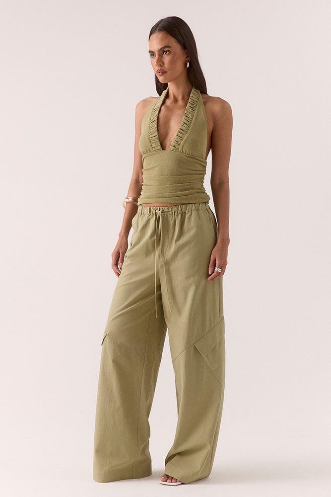 ALORA TOP - SOFT OLIVE