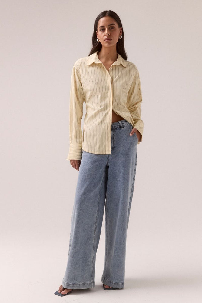 BRYNN SHIRT - LEMONADE STRIPE