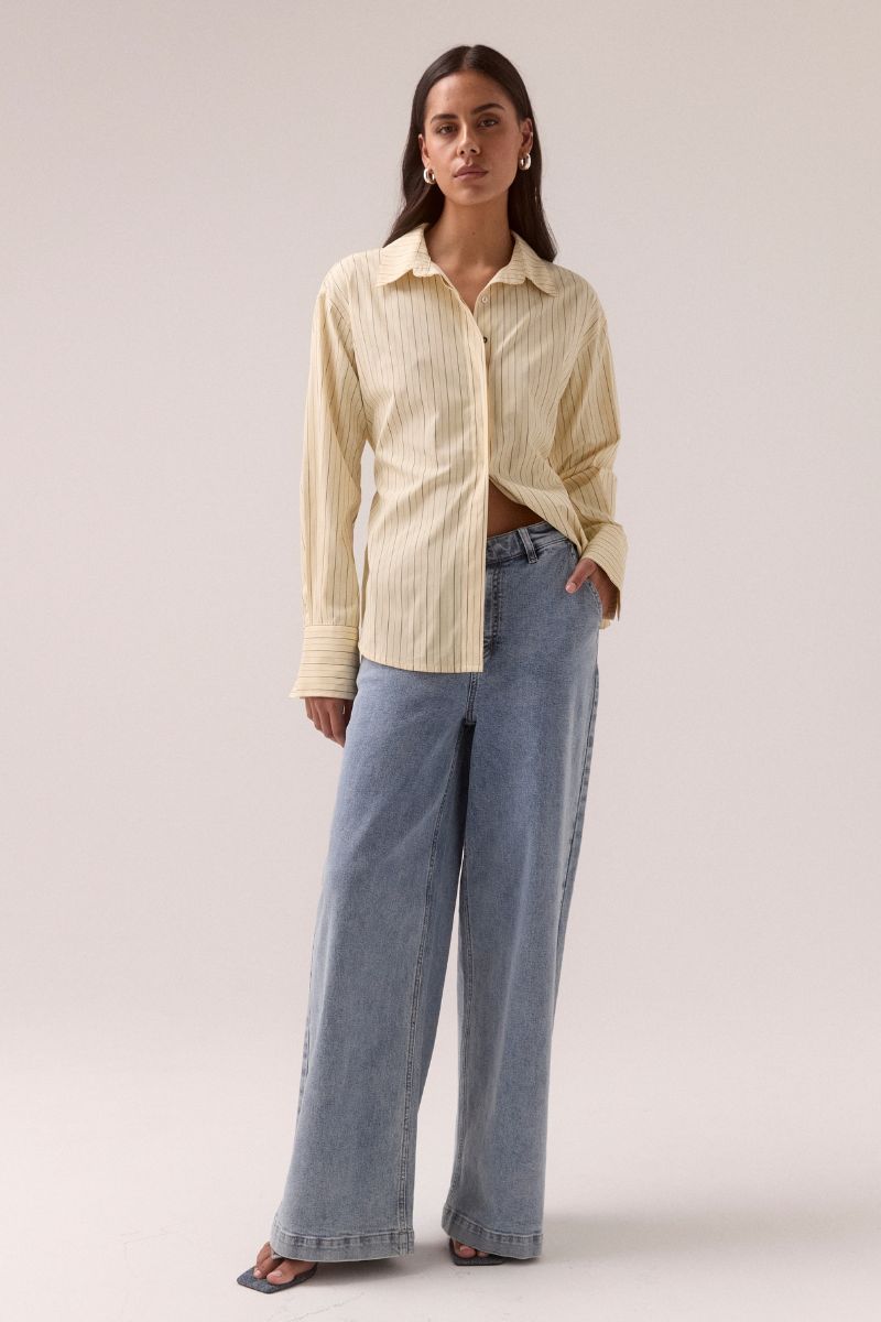 BRYNN SHIRT - LEMONADE STRIPE