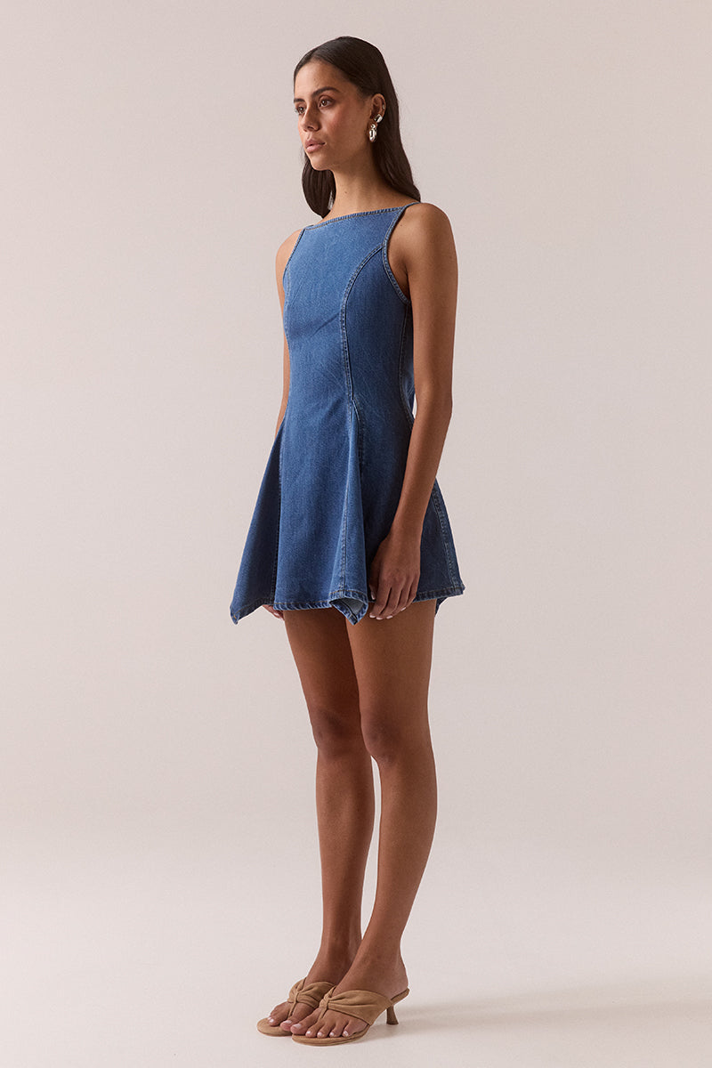 ELODIE MINI DRESS - CLASSIC BLUE