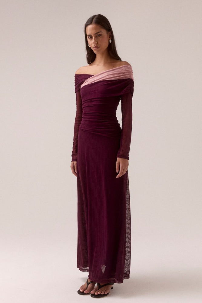 
                      
                        CASCADE MESH DRESS - PLUM
                      
                    
