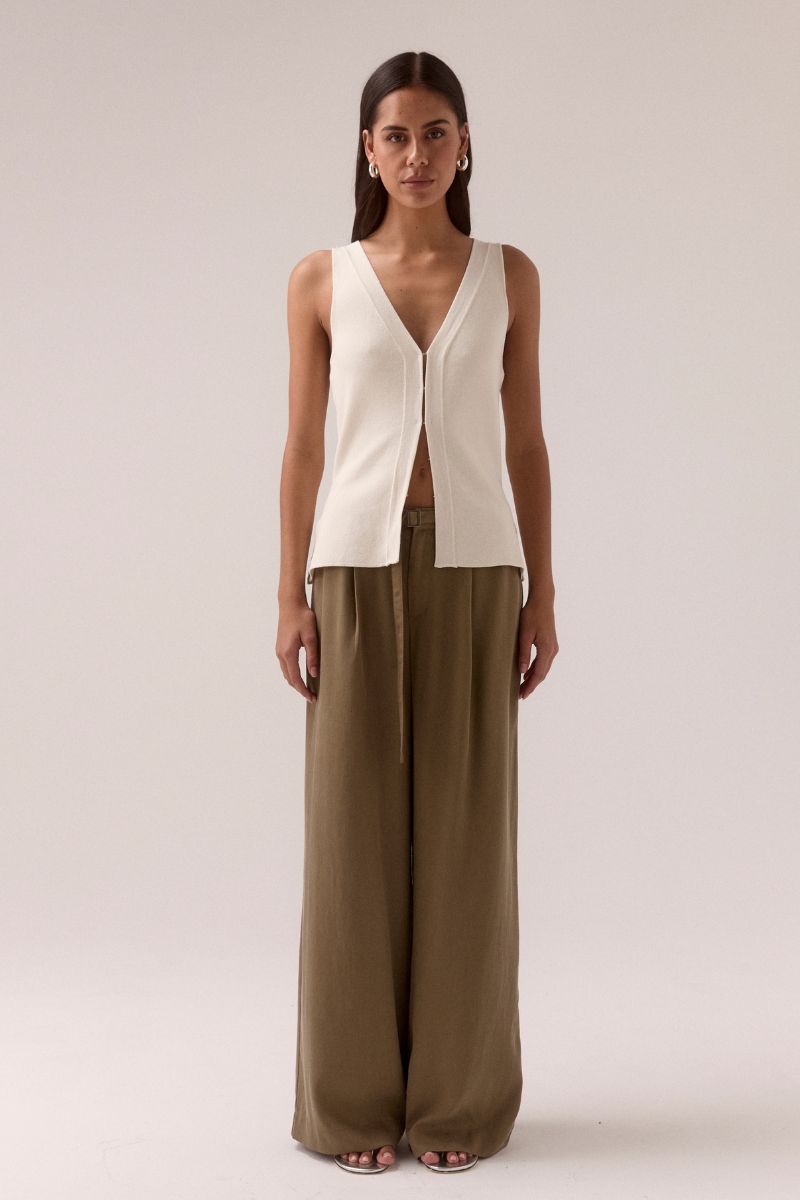 SENTIMENT KNIT TOP - CHALK