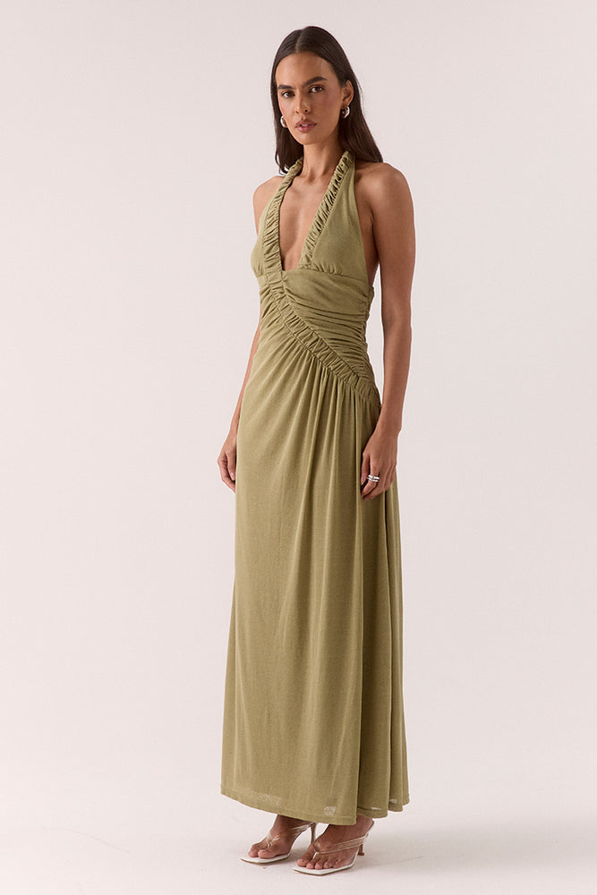 
                      
                        ALORA MAXI DRESS - SOFT OLIVE
                      
                    