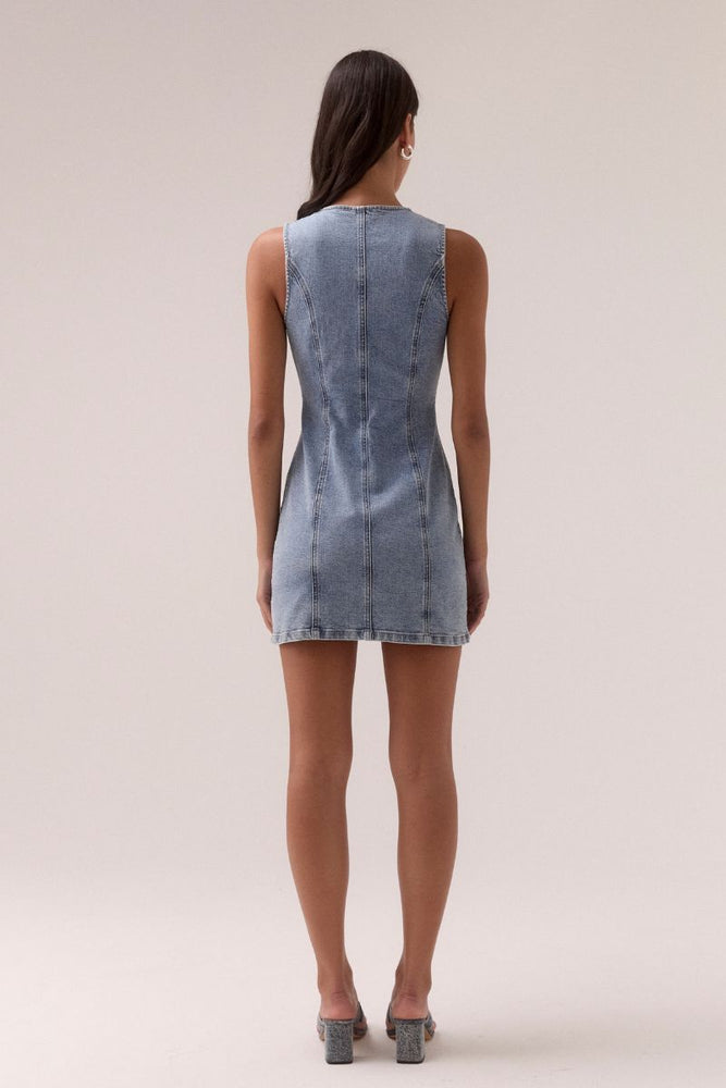 
                      
                        ETCH DENIM MINI DRESS - HERITAGE BLUE
                      
                    