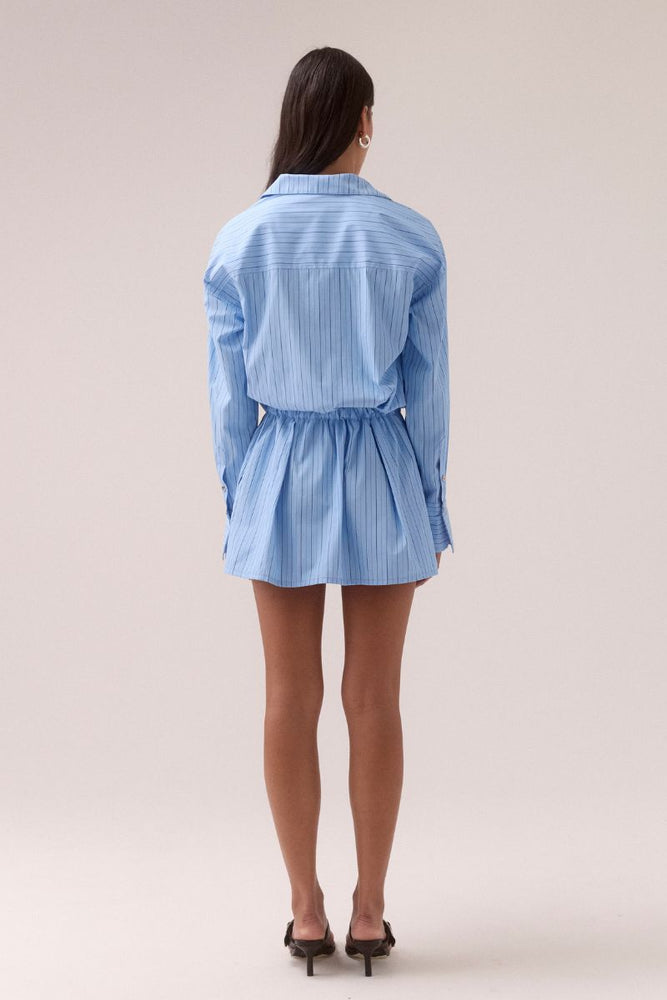 
                      
                        BRYNN SHIRT DRESS - VENICE BLUE STRIPE
                      
                    