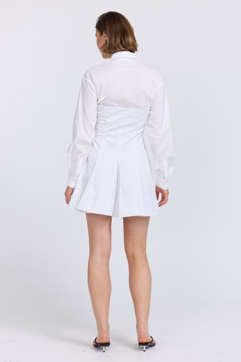 PERPETUAL SHIRT DRESS - WHITE